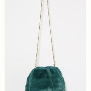 Anthropplpgie Green Faux Fur Shoulder Bag